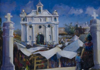 Marktdag Guatemala door Sue Wales
