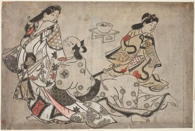 De aandringende minnaar, uit een ongetitelde serie erotische prenten door Sugimura Jihei