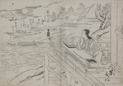 Illustratie van Lady Murasaki door Sukenobu Nishikawa