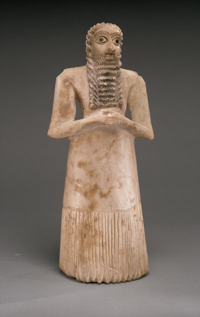 Staande Mannelijke Aanbidder, Vroeg-Dynastiek, c.2900-2600 v.Chr. door Sumerian