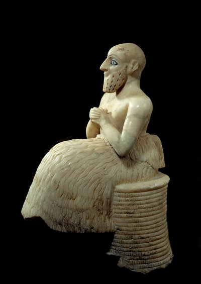 Kunst Mesopotamië: Standbeeld van Intendant Ebih-il door Sumerian Mesopotamian School