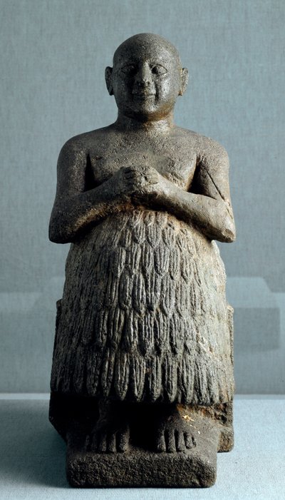 Mesopotamische kunst: standbeeld van de priester en schrijver Dudu van Lagash door Sumerian Sumerian