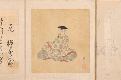Portretten en gedichten van de zesendertig poëtische onsterfelijken Sanjurokkasen, 1674-92 door Sumiyoshi Gukei
