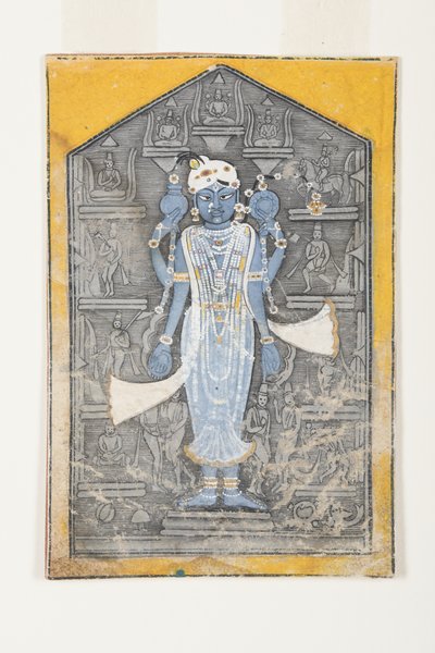 Een afbeelding van Vishnu omringd door bas-reliëfs van zijn avatars, ca. 1780 door Surdhaj Nanag Ram