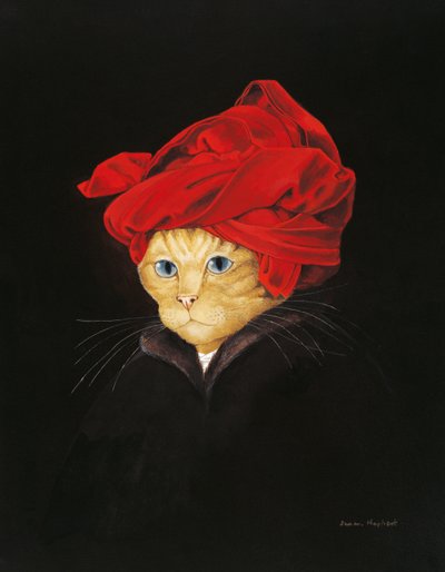 Illustratie uit Cats Galore! A Compendium of Cultured Cats (pub. 2015) door Susan Herbert