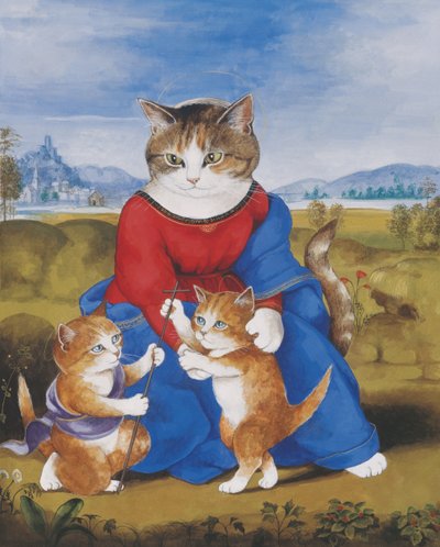 Illustratie uit Cats Galore! A Compendium of Cultured Cats (pub. 2015) door Susan Herbert