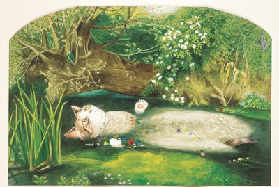 Illustratie uit Cats Galore! A Compendium of Cultured Cats (pub. 2015) door Susan Herbert