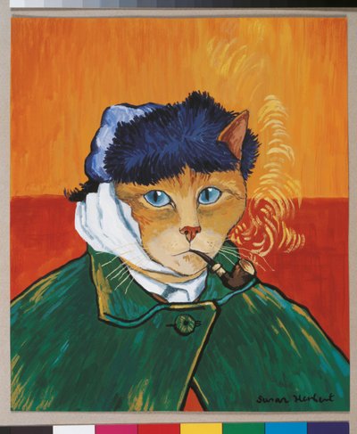 Illustratie uit Cats Galore! Een Compendium van Gecultiveerde Katten (pub. 2015) door Susan Herbert