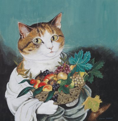 Illustratie uit Cats Galore! Een Compendium van Gecultiveerde Katten (pub. 2015) door Susan Herbert