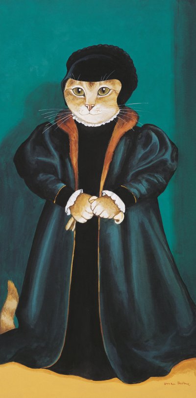 Illustratie uit Cats Galore! Een Compendium van Gecultiveerde Katten (pub. 2015) door Susan Herbert