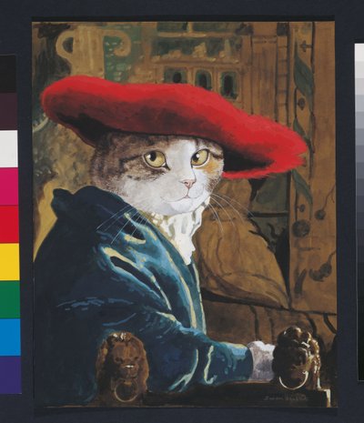 Illustratie uit Cats Galore! Een Compendium van Gecultiveerde Katten (pub. 2015) door Susan Herbert