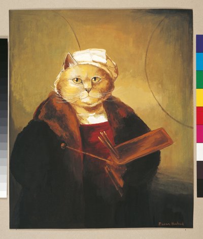 Illustratie uit Cats Galore! A Compendium of Cultured Cats (pub. 2015) door Susan Herbert