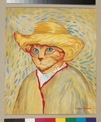 Illustratie uit Cats Galore! A Compendium of Cultured Cats (pub. 2015) door Susan Herbert