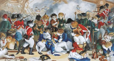 Illustratie uit Cats Galore! A Compendium of Cultured Cats (pub. 2015) door Susan Herbert