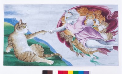 Illustratie uit Cats Galore! A Compendium of Cultured Cats door Susan Herbert