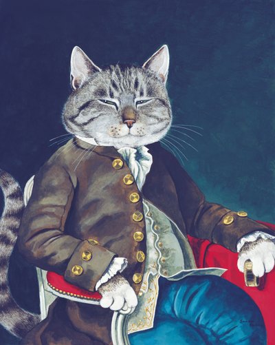 Illustratie uit Cats Galore! A Compendium of Cultured Cats door Susan Herbert