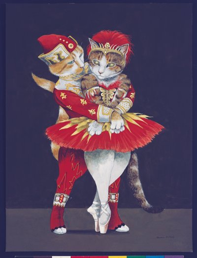 Illustratie uit Cats Galore! A Compendium of Cultured Cats door Susan Herbert