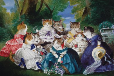 Illustratie uit Cats Galore! A Compendium of Cultured Cats door Susan Herbert