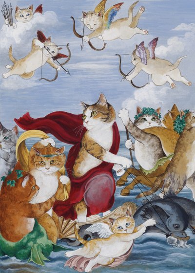 Illustratie uit Cats Galore! A Compendium of Cultured Cats door Susan Herbert