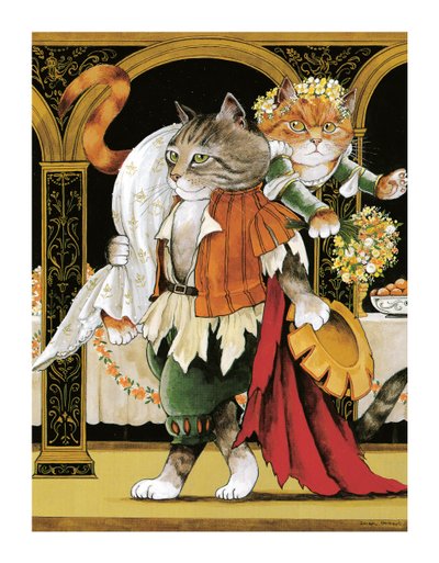 Illustratie uit Shakespeare Cats: Poster Book (pub. 2016) door Susan Herbert