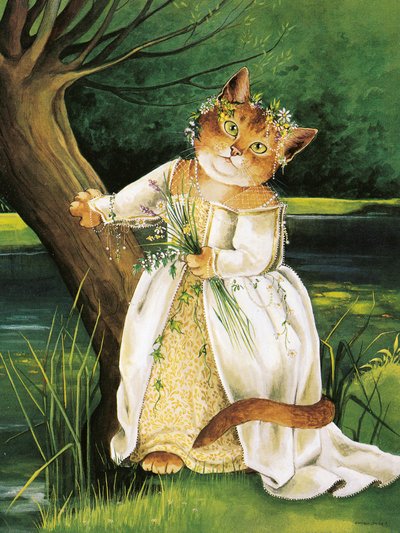Illustratie uit Shakespeare Cats: Poster Book (pub. 2016) door Susan Herbert