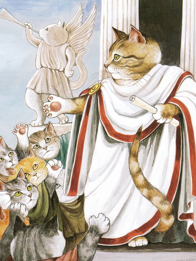 Illustratie uit Shakespeare Cats: Poster Book (pub. 2016) door Susan Herbert