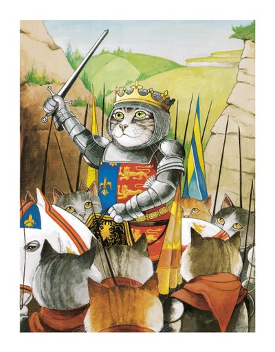 Illustratie uit Shakespeare Cats: Poster Book (pub. 2016) door Susan Herbert