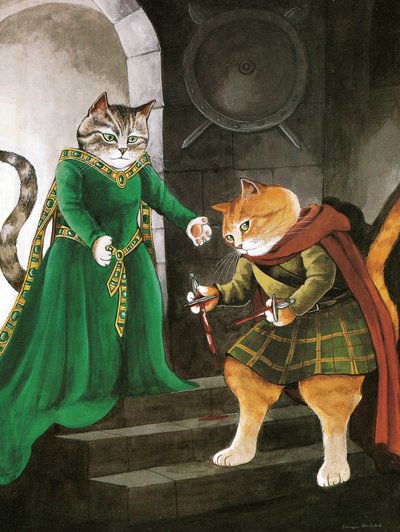 Illustratie uit Shakespeare Cats: Poster Book door Susan Herbert
