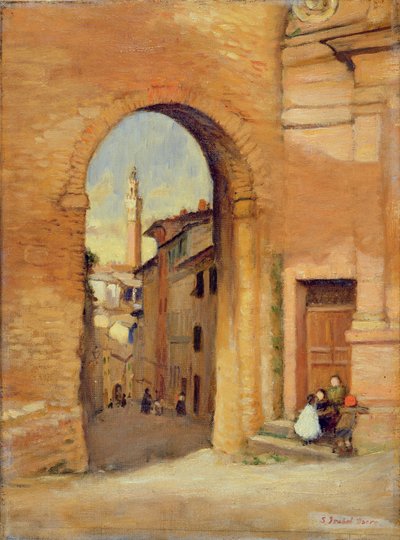 Poort in Siena door Susan Isabel Dacre