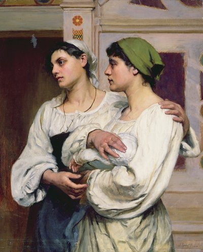 Italiaanse vrouwen in de kerk door Susan Isabel Dacre
