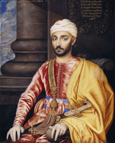 Portret van Zijne Excellentie Hamet Ben Hamet Ben Hadii, buitengewoon ambassadeur van het Keizerrijk Marokko, 1682 door Susan Penelope Rosse