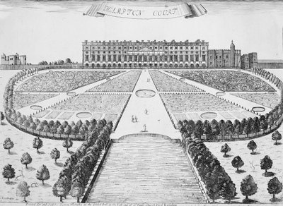 Hampton Court Oostgevel, ca. 1830 door Sutton Nicholls