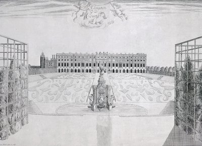 Hampton Court Zuidgevel, ca. 1830 door Sutton Nicholls