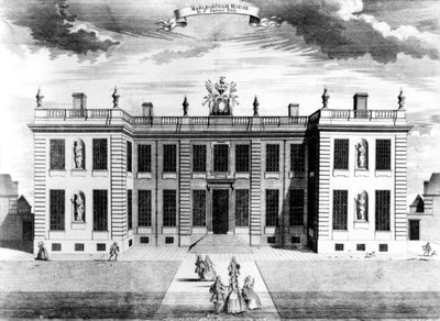 Uitzicht op Marlborough House in Pall Mall, Westminster, 1741 door Sutton Nicholls