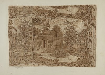 Historische bedrukte textiel door Suzanne Roy