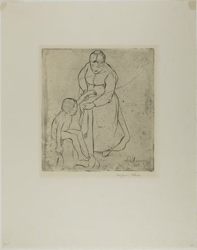 Grootmoeder en kind door Suzanne Valadon