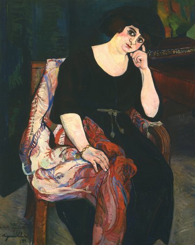 Portret van Madame Zamaron door Marie Clementine (Suzanne) Valadon