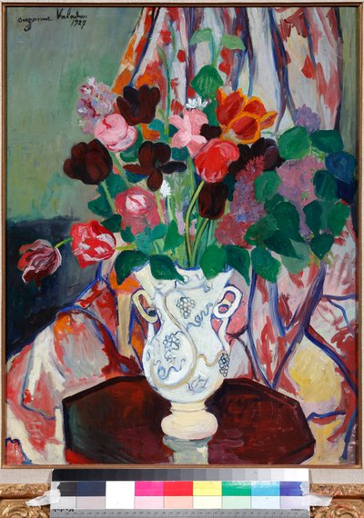 Vaas met tulpen door Suzanne Valadon