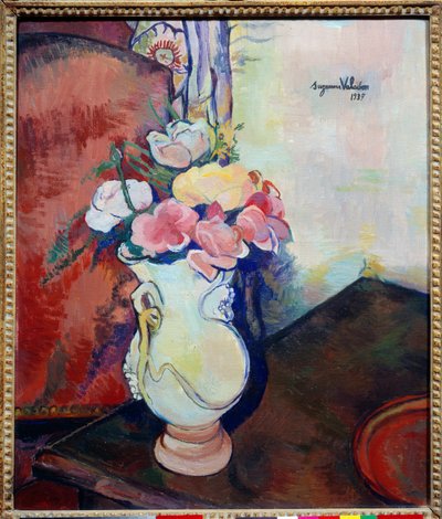 Vaas met bloemen door Suzanne Valadon