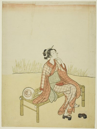 Bij de stroom door Suzuki Harunobu