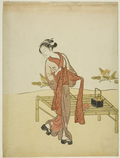 Bij de stroom door Suzuki Harunobu