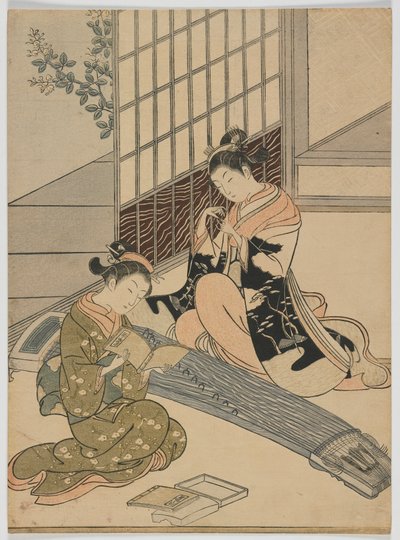 Neerdalende ganzen van de Koto, Edo-periode, ca. 1766 door Suzuki Harunobu