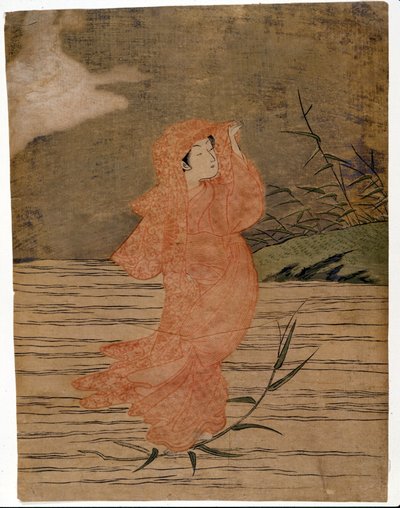 Dharma op Water. Prenten door Harunobu Suzuki. door Suzuki Harunobu