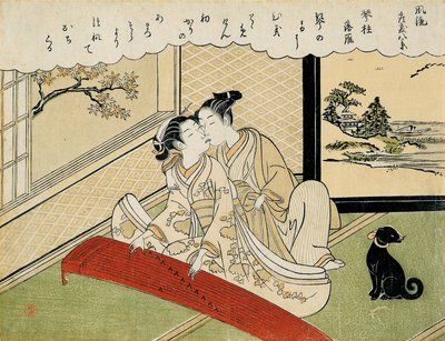 Ganzen dalen neer op de koto-bruggen (Kotoji rakugan) uit de set 