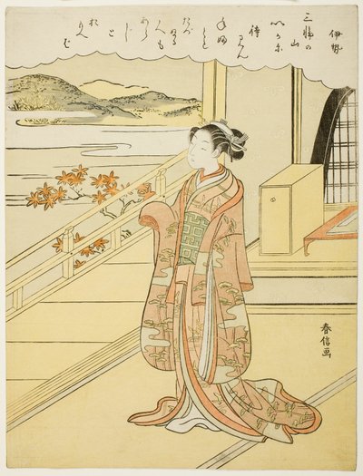 Ise, uit een ongetitelde serie van Zesendertig Onsterfelijke Dichters door Suzuki Harunobu