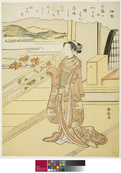 Ise, uit een ongetitelde serie van Zesendertig onsterfelijke dichters door Suzuki Harunobu
