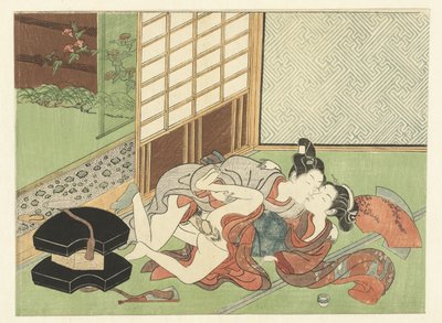 Liefdespaar op tatamimatten door Suzuki Harunobu