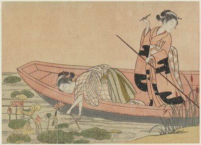 Mitate van Zhou Maoshu, na 1765 (kleur houtsnede) door Suzuki Harunobu