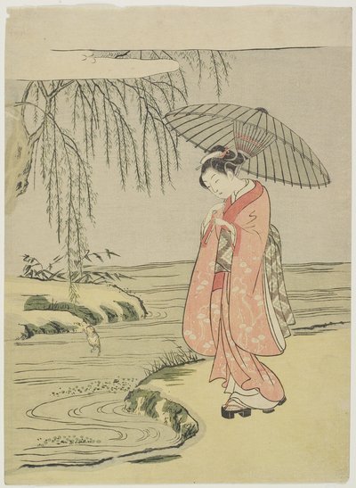 Mitate van de kalligraaf Ono no To_fu_, na 1765 door Suzuki Harunobu