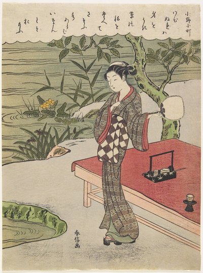Ono no Komachi, c. 1767 door Suzuki Harunobu